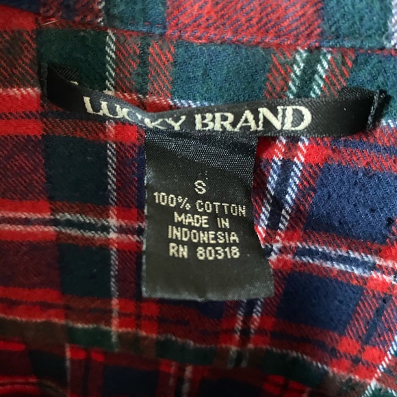 Lucky brand plaid flannel - Picture 2 of 3